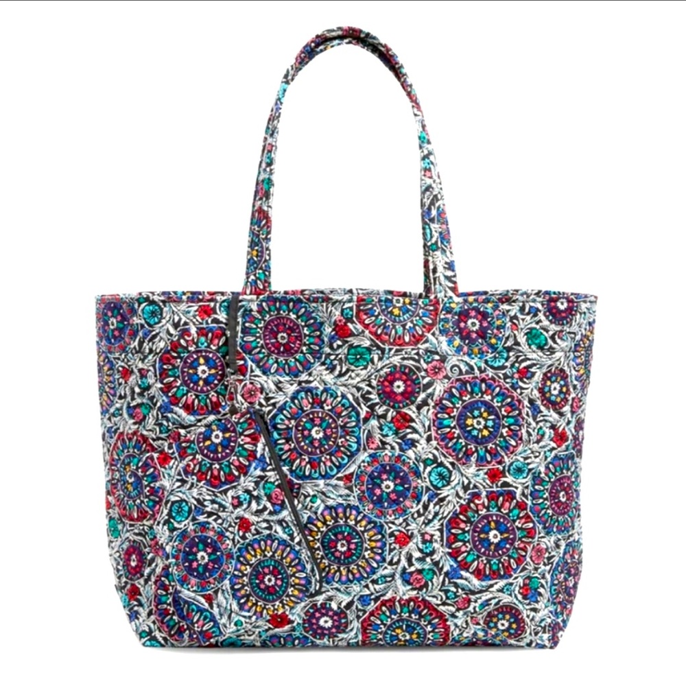 NWT Vera Bradley Stained Glass Medallion Grand Tote w/ attached pouch